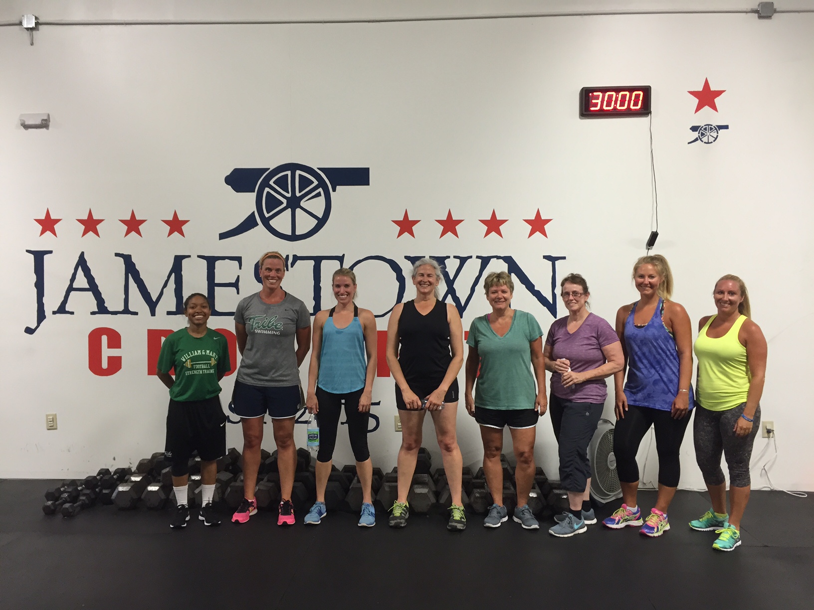Members of the Women's Network participated in a CrossFit class at Jamestown CrossFit