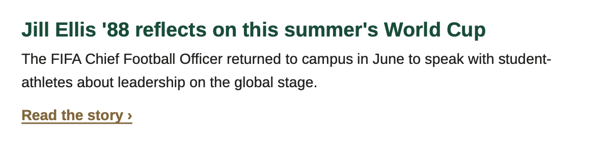 Example of an article heading with a paired CTA